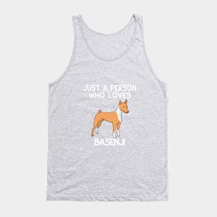 “Just a person who loves BASENJI” Tank Top